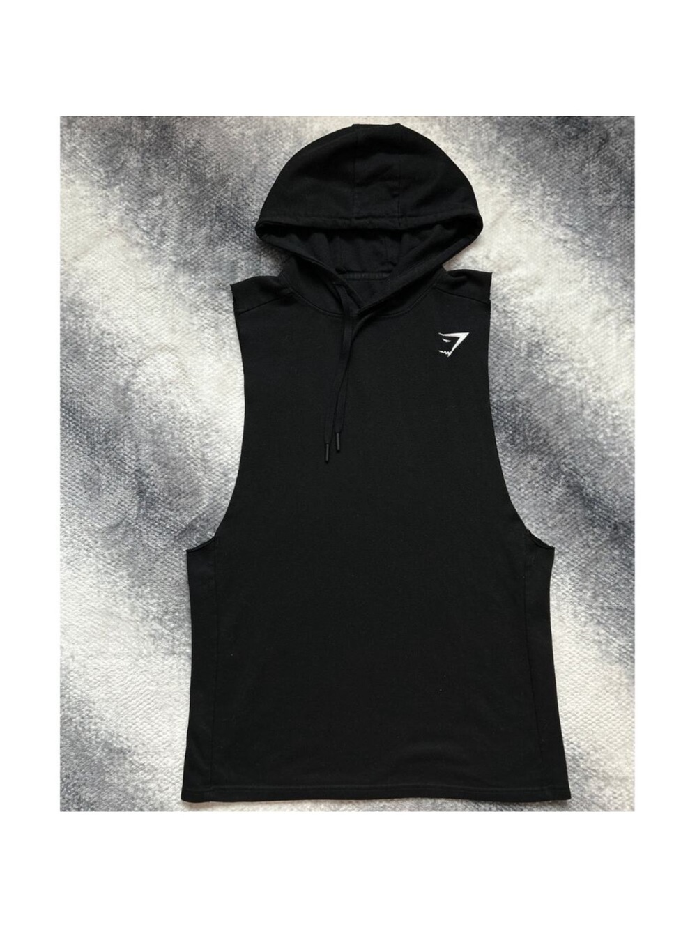 Gymshark Men’s Black Drop Arm Sleeveless Hoodie Tank - Picture 6 of 10